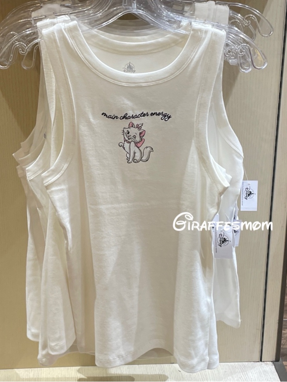 Disney Parks Marie Aristocats Main Character Energy White Tank New